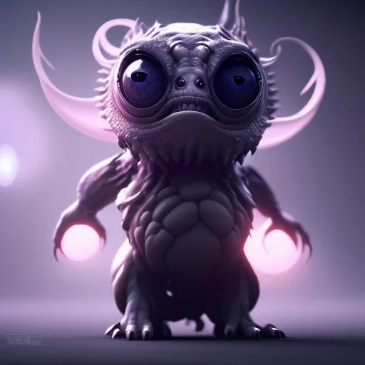 Cute fluid ink creature, big black eyes, unreal engine 5, 8k resolution, photorealistic, ultra detailed