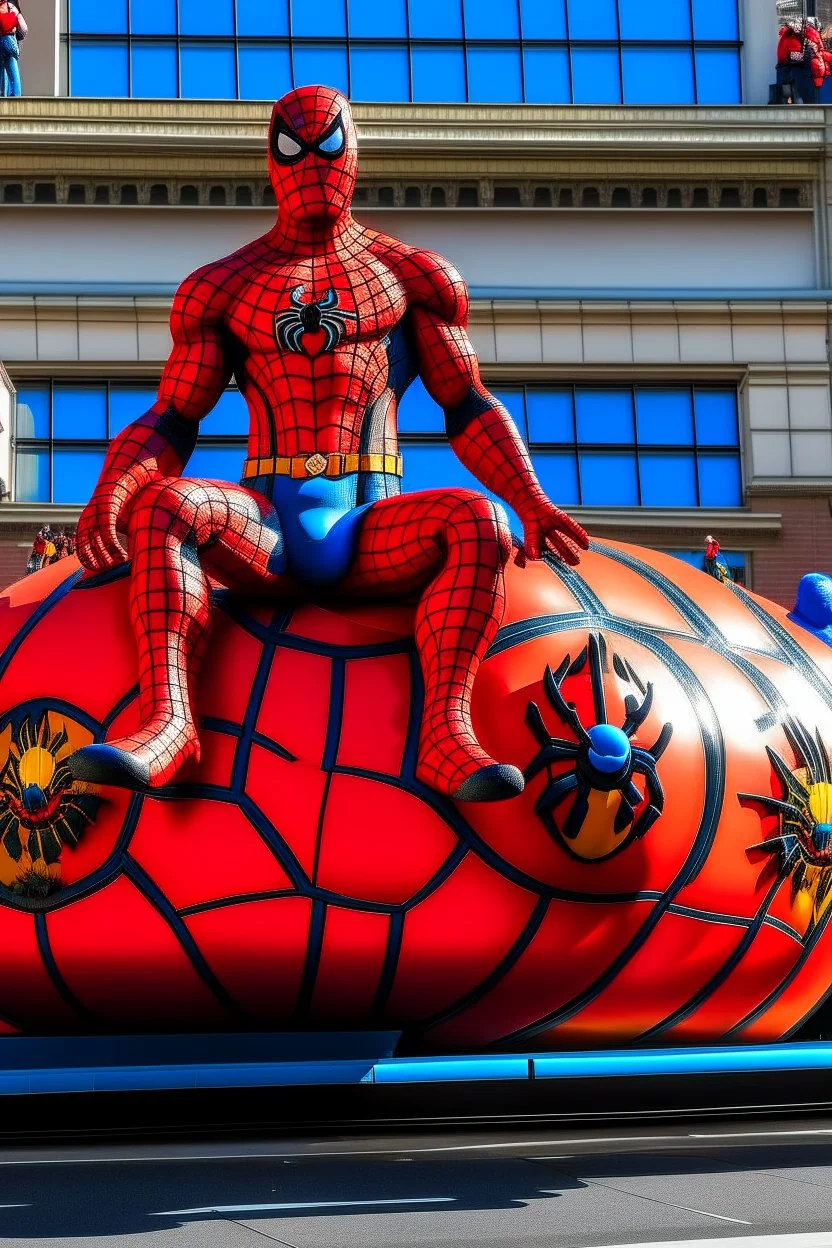 spiderman float in the macy's day parade