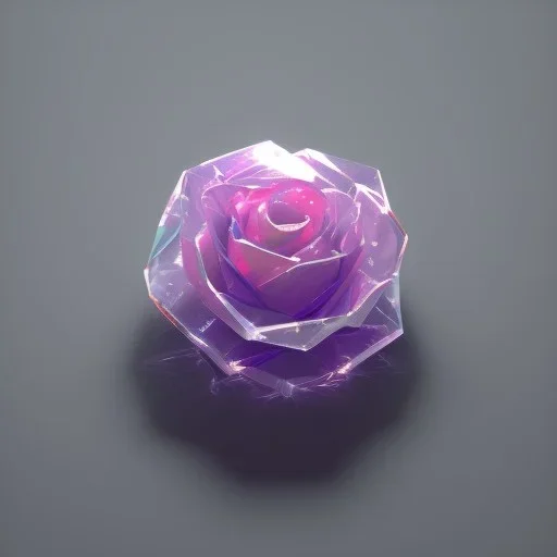 transparent multicolor crystal rose