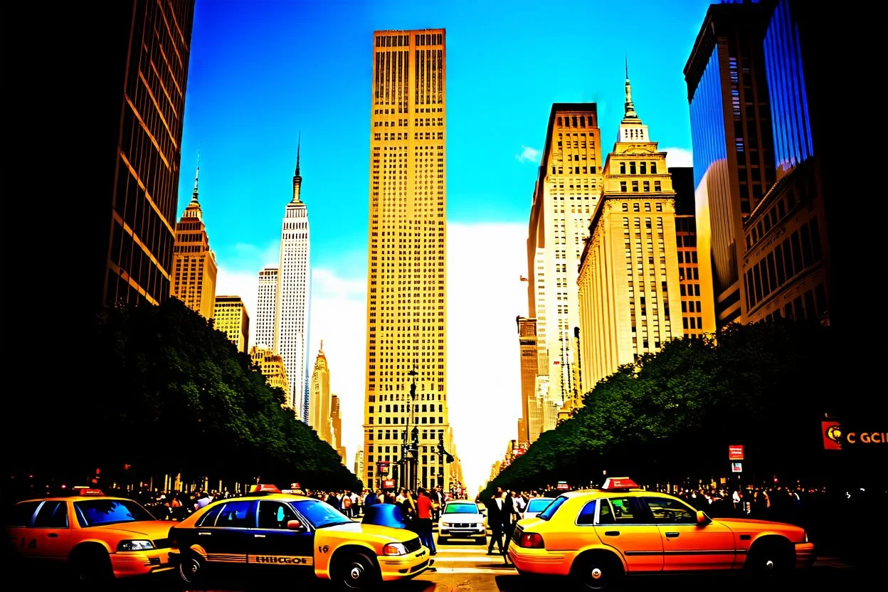 Prompt : A striking high-contrast, cinematic photo-style vertical collage that captures the essence of the City. Each letter of "CHICAGO" is represented by a dynamic and vibrant scene, with different iconic landmarks and moments in time. Grand buildings and Parks dominate the background, while smaller scenes such as bustling street life, yellow taxis, and people performing various activities fill the foreground. The overall mood is energetic and lively, with an emphasis on the vibrant spirit of