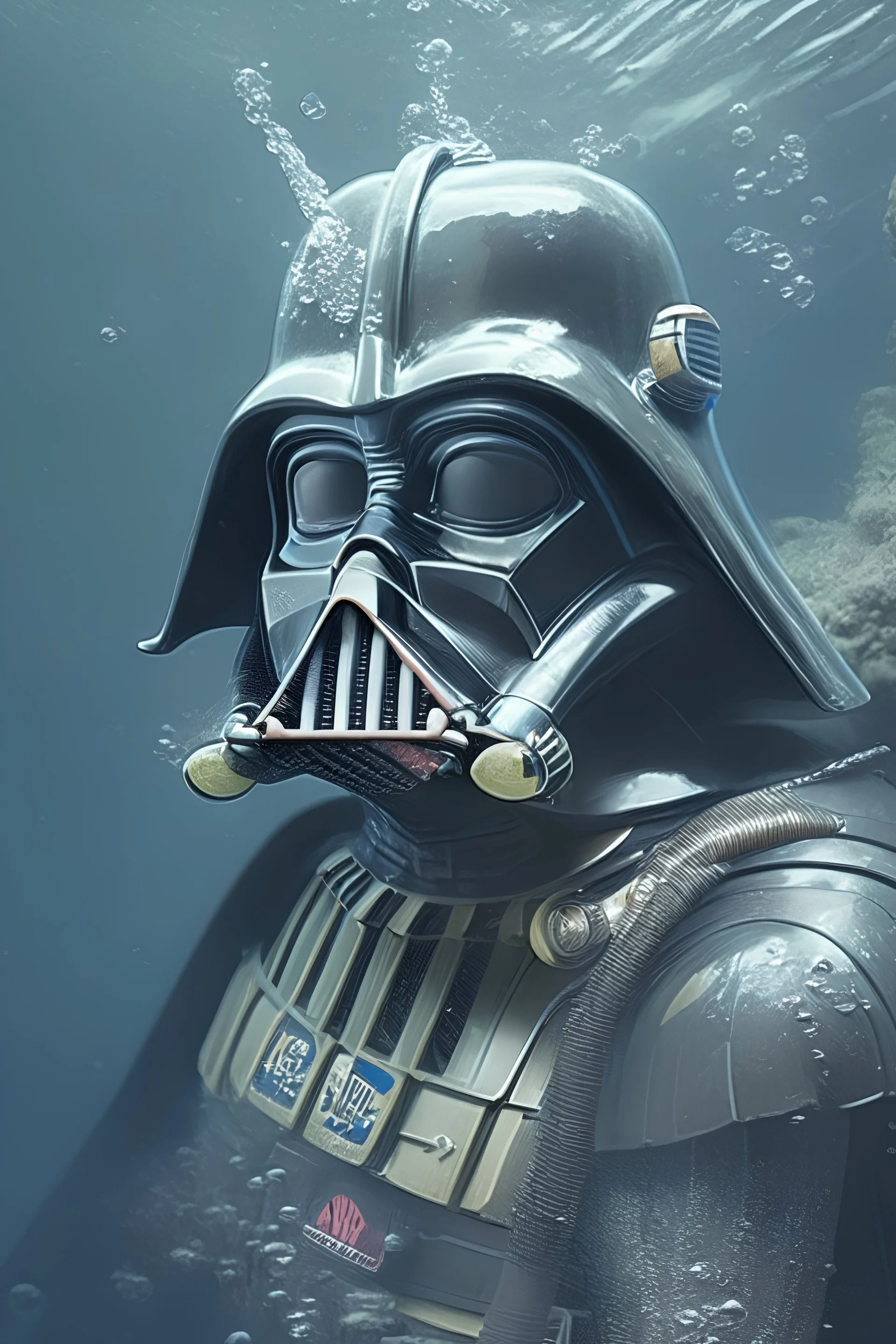 Darth Vader scuba diving