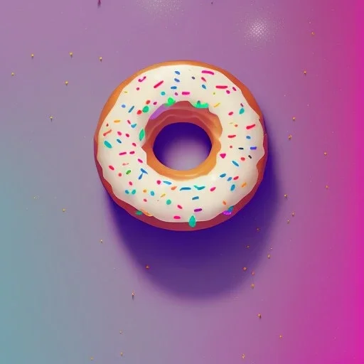 100mm photo of isometric floating donut in the sky, surreal donut with sprinkles, intricate, high detail, behance, microworlds smooth, macro sharp focus, centered