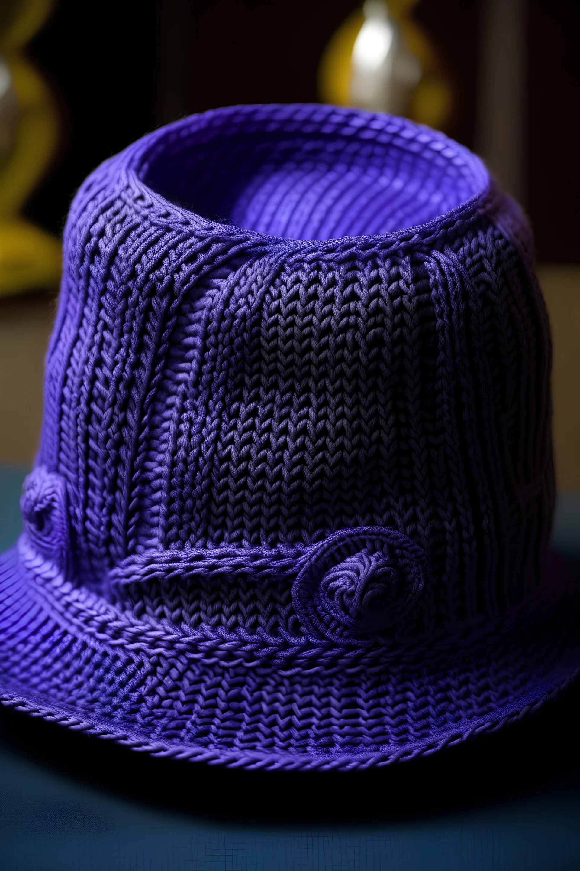 purple hat