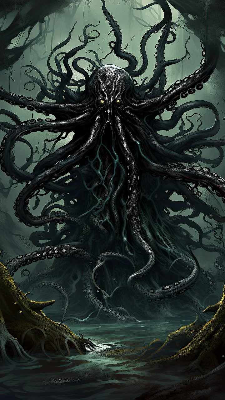 An airplane sinking underwater , black vein, human veins, mixing together a lot of them, like a forest, big and small veins a lot of them, a black creature looks like an octopus with many arms