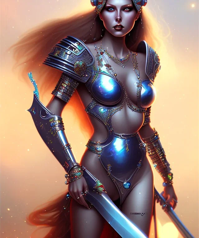 Sexy alien princess warrior full image