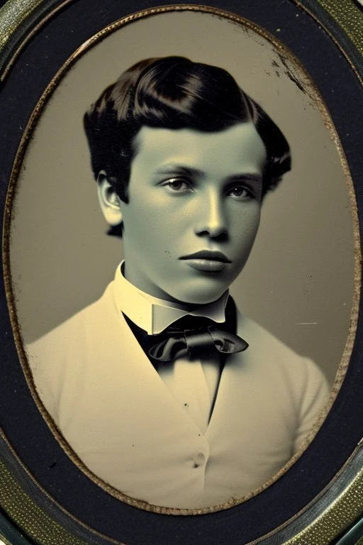 Extremely rich teen guy portrait 1850s