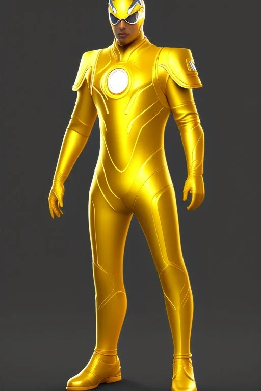 Cosmic super hero, yellow costume,4k image, full body man