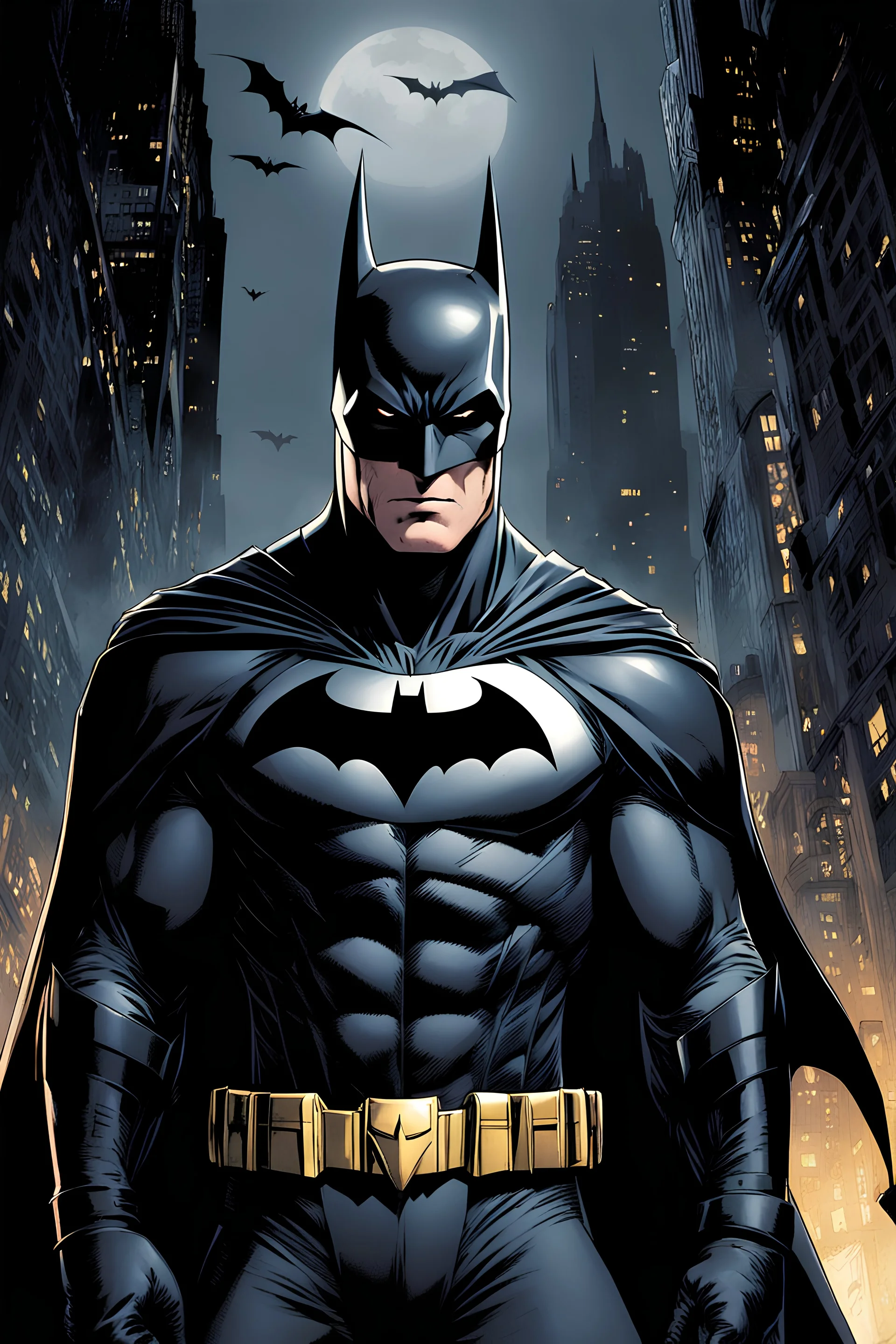 Batman from DC Comics illustrated by THORES Shibamoto
