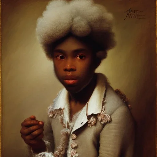 wealthy African American boy by Jean-Antoine Watteau.