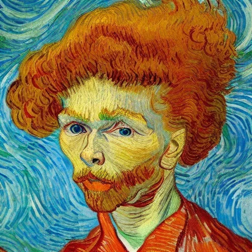 Curly girl van gogh