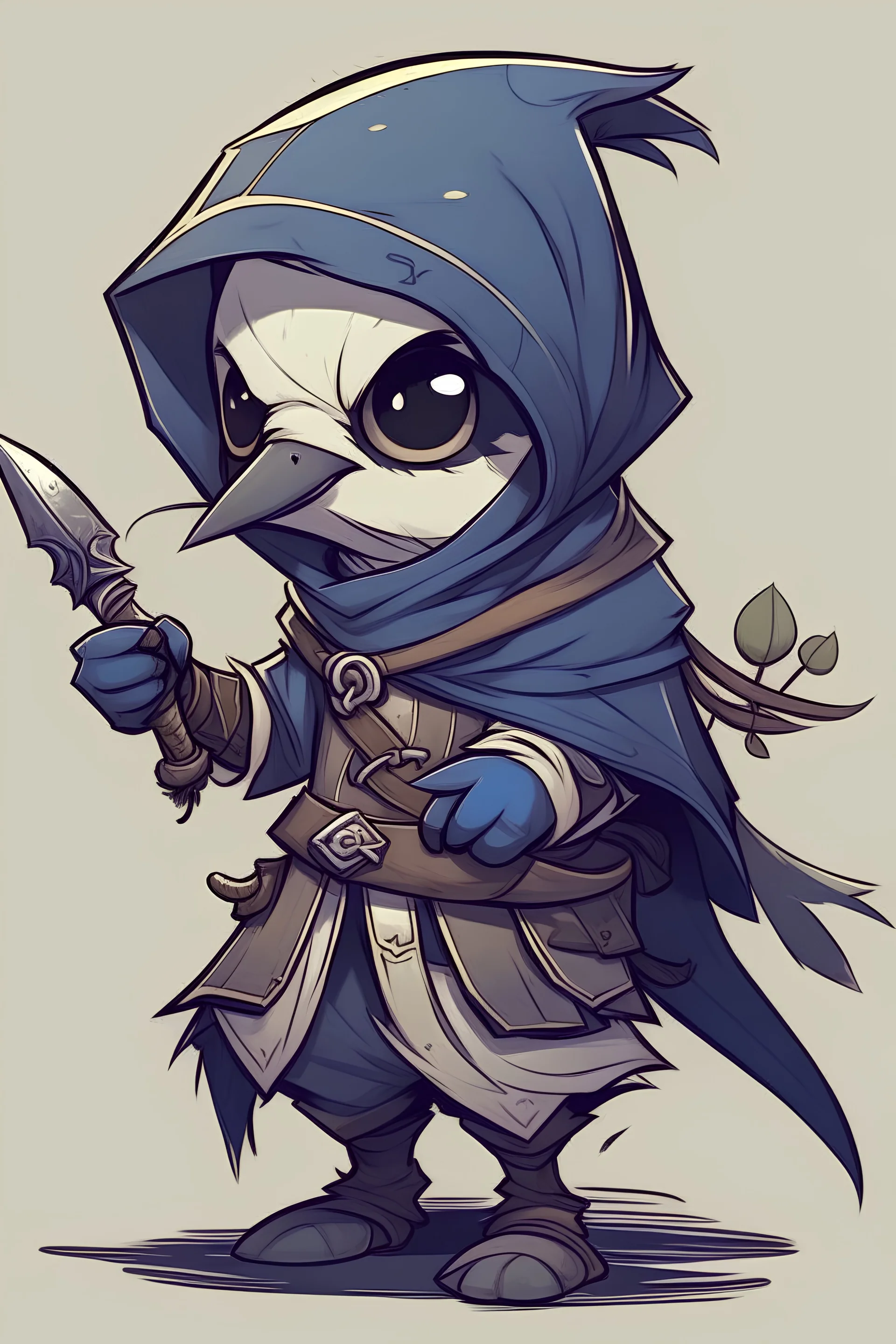 dnd kenku cute rogue shy dagger