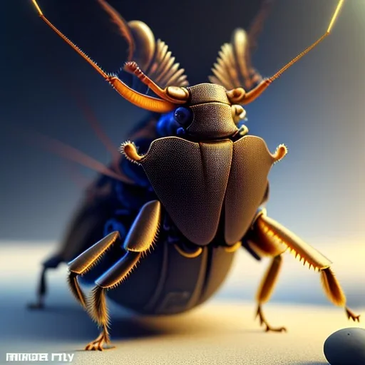 large cockroach asleep in bed, 8k resolution, high-quality, fine-detail, intricate, detailed matte, digital art, volumetric lighting, illustration, 3D octane render, brian froud, howard lyon, selina french, anna dittmann, annie stokes, lisa parker, greg rutowski