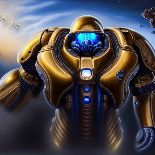 Ultra detailed fullbody Portrait in oil on canvas of Starcraft Marine unit with armor,extremely detailed digital painting, extremely detailed face, crystal clear eyes, mystical colors ,perfectly centered image, perfect composition, rim light, beautiful lighting,masterpiece ,8k, stunning scene, raytracing, anatomically correct, in the style of Steve Jung and robert e howard and Wizyakuza and Ohrai Noriyoshi and Simon Bisley and uncannyknack.