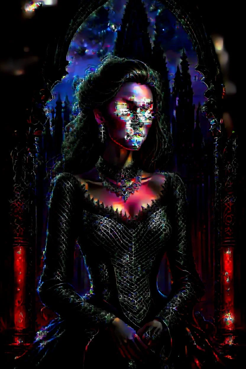 ultra highly detailed, cinematic, 32k, fairytale, gothic, a painting of a young vampire lady in a dress a detailed painting by Magali Villeneuve, behance contest winner, fantasy art, detailed painting, official art, unusual appearance, iridescent, delicate face , bats, romantic, big moon, moonlight, stars, , filigree details, dynamic lighting highly detailed, intricated, intricated pose, oil painting, thick strokes, masterpiece, high quality