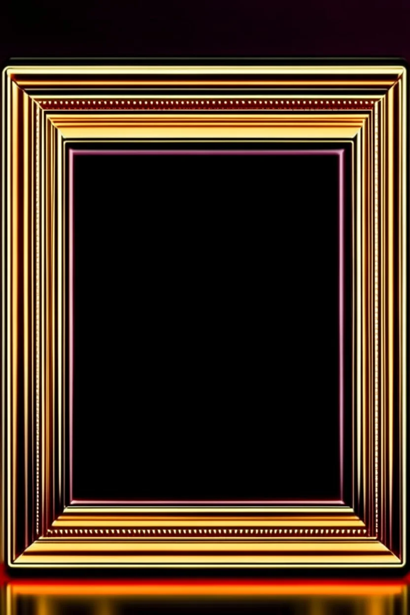 rectangular gold delicate art deco picture frame