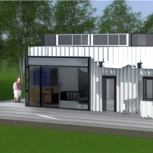 maison contenaire 3d