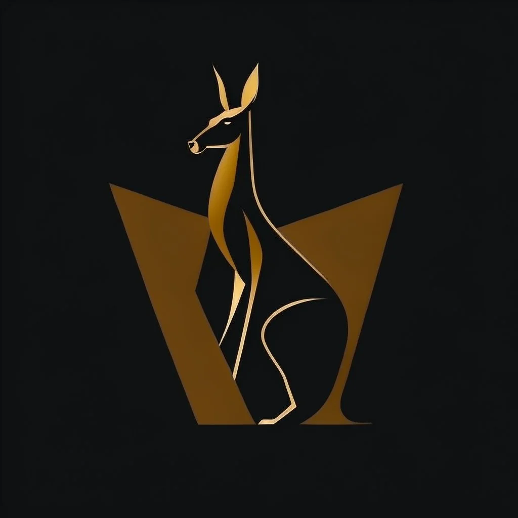 Kangaroo Logo, Fancy, Professional, Hotel Logo, ralph lauren look-alike. 1997 based, Japanese, Minimalistic.