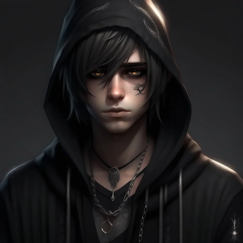 A modern mage emo realistic