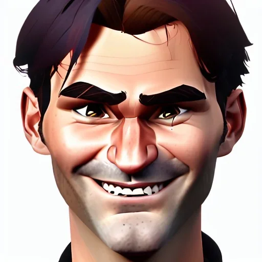 Roger Federer bowlcut smiling