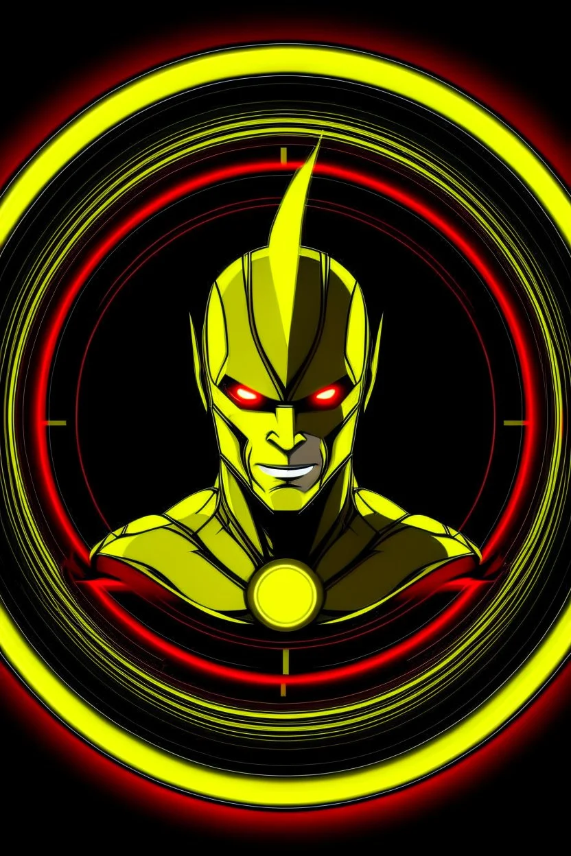 reverse flash logo animated inside a medalion