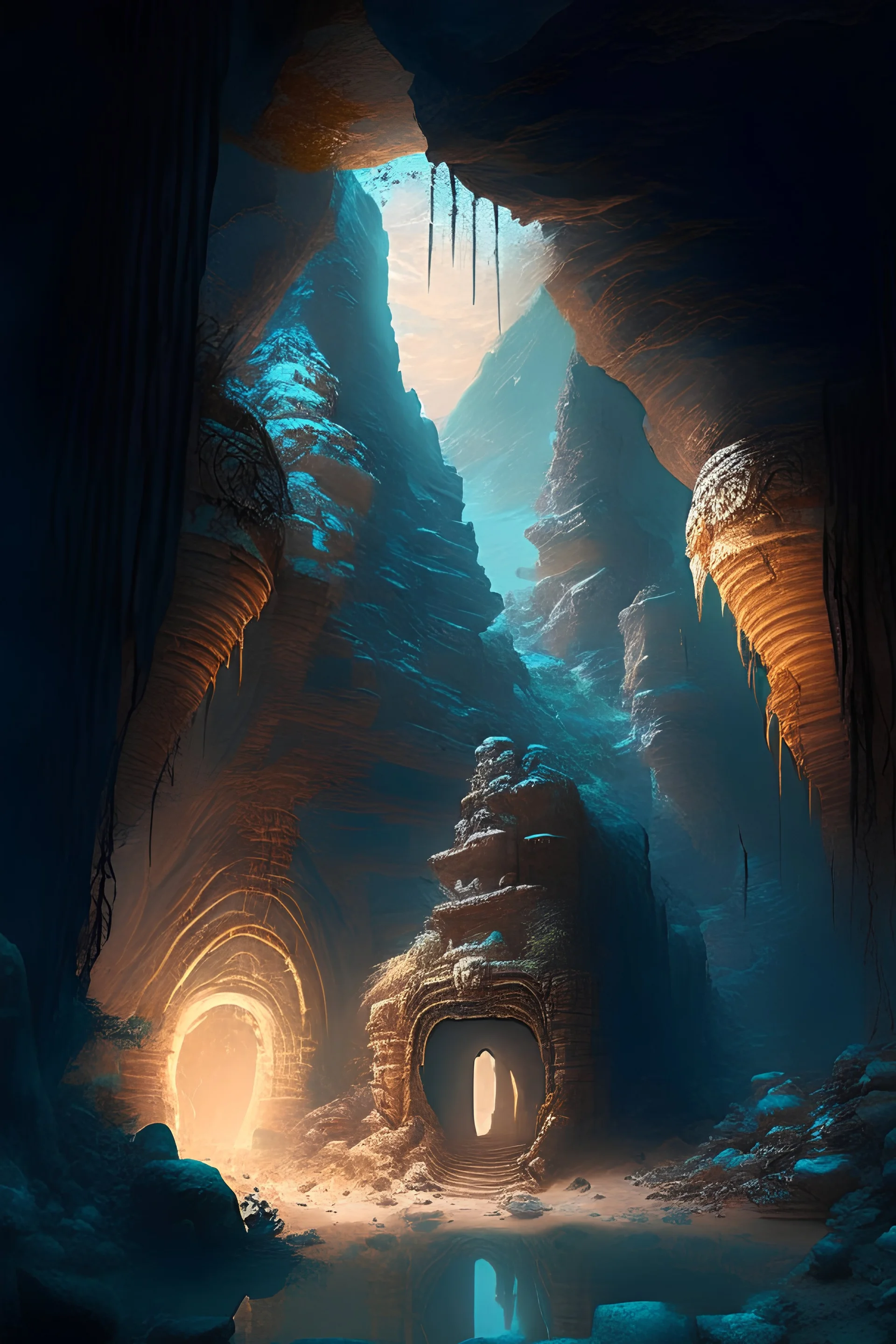 An ancient civilization hid in enchanted caves