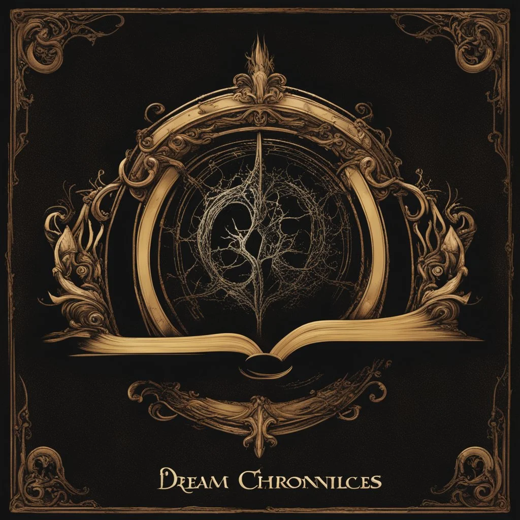 Fantasy style logo: Dream Chronicles On the logo you can see the book