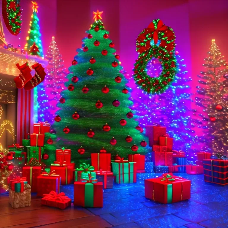 christmas ambience, african, kente, kente ribbon, kente boxes, clothing, african patterns, thread, embroidery, cinema 4d render, high detail