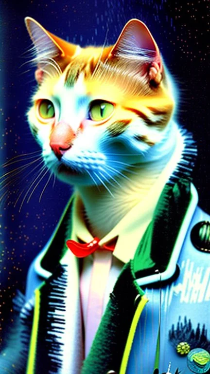 Portrait of a cat by Van Gogh