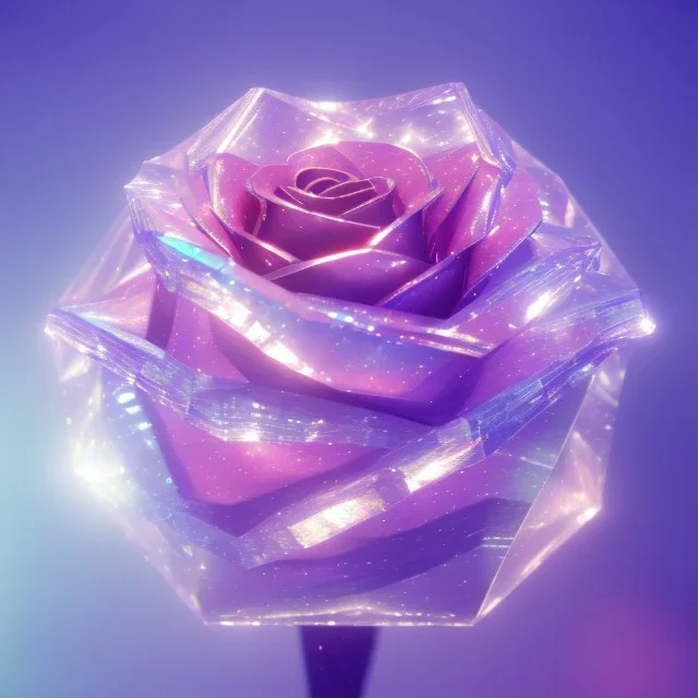 transparent crystal rose, crystallized, cinema lighting, cinema 4d, octane render, 3d render, incrate detailed,fantasy art, photo realistic, shinening light,moonstone crystal bird, iresendent, realistic, shine, epic