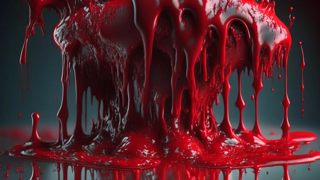 darkred slime Carnage, realistic photograph , 3d render, octane render, intricately detailed, cinematic,