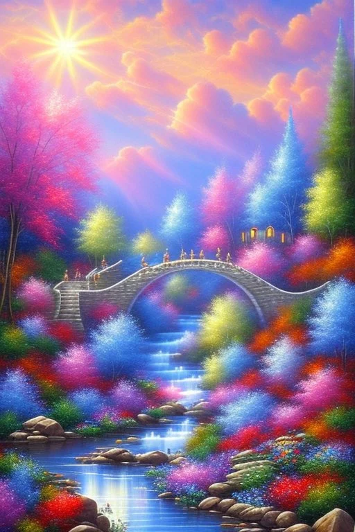 verybeautiful-magical-garden-of-the-angelic-kingdom-blue-and-pink-plants-and-trees-small-river-sunshine-flowers-haze-thumb-rainbow-ufo-bright-colors