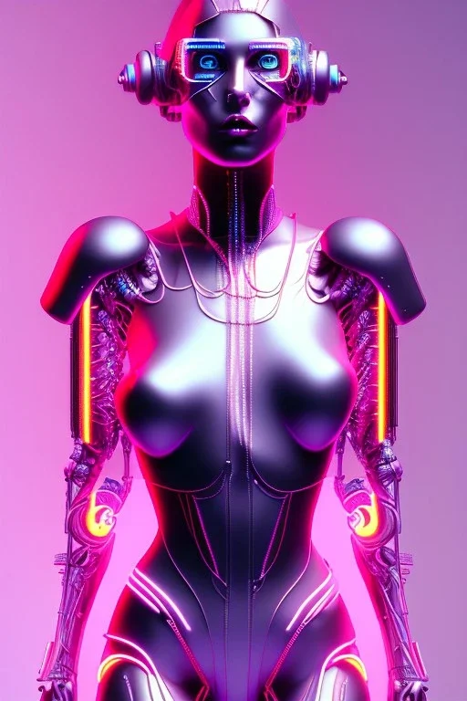 cyberpunk, pink latex body, women, body portrai, highlight eyes perfect, skin, tron, cyborg, perfekt sexy, real, dream, hr giger