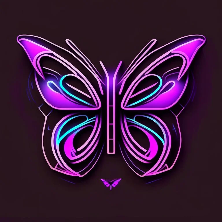 symetry!!, butterfly!!, logo, NFT, colorful, cyberpunk, neon punk, curves, lines, simple, gradient, creative, holographic