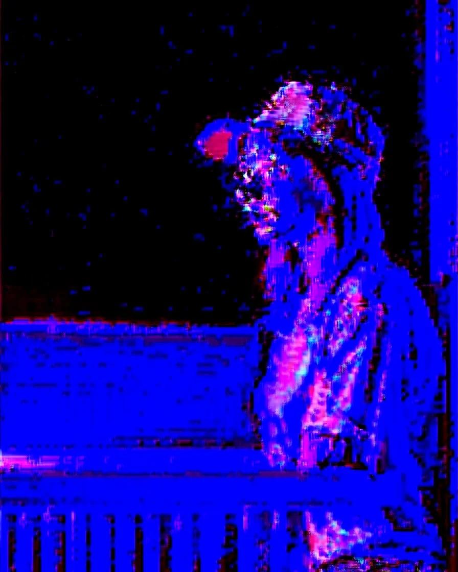 woman with a red baseball hat. leaning on a wooden balcony. night time. anime. studio lightining.