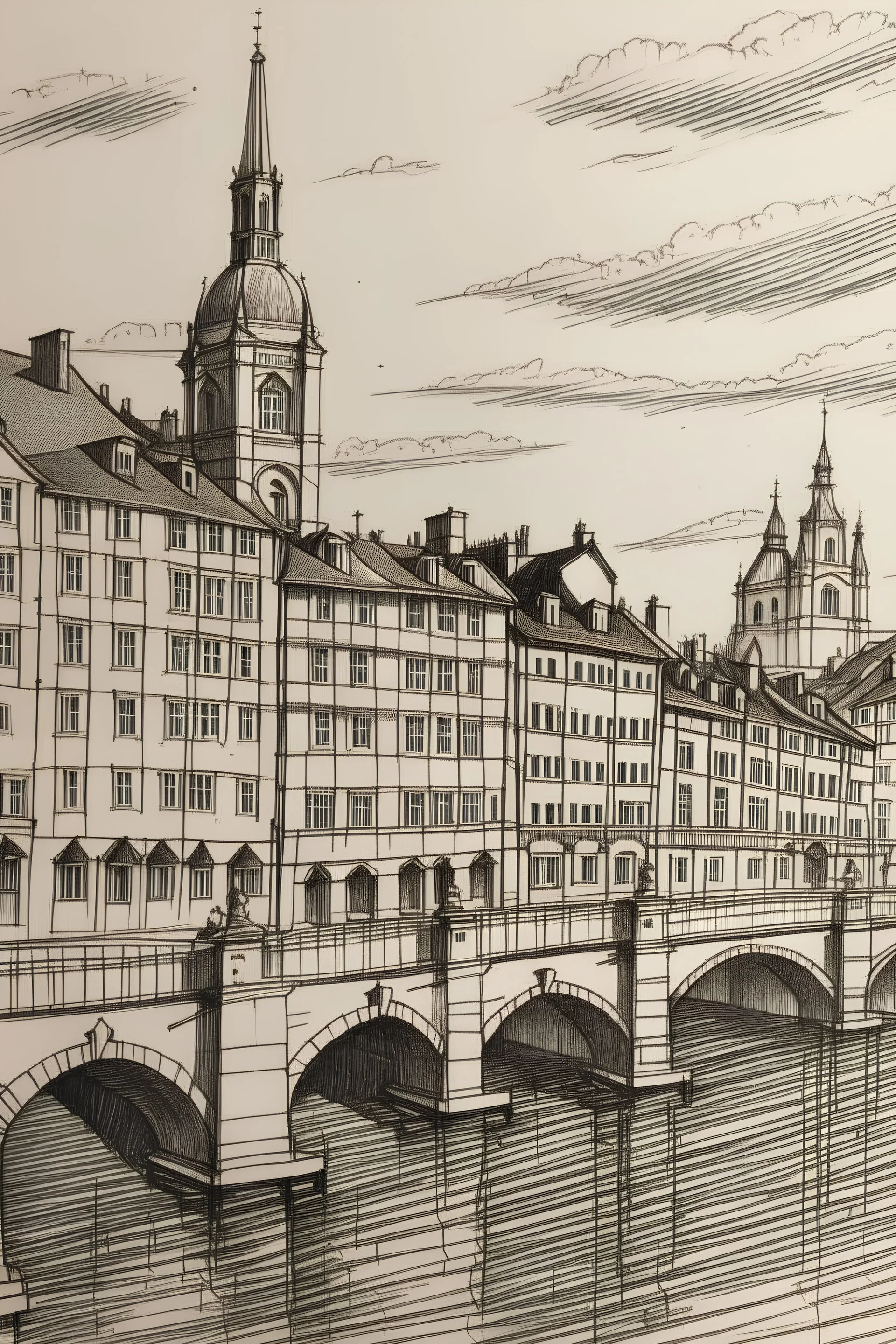 Drawings of basel, switzerland