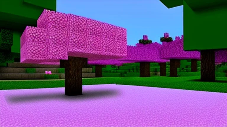 minecraft, cherry blossom tree