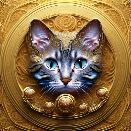 3d cute cats, beautiful rich, detailed yin and yang symbol, shiny, intricate, gorgeous, ultrafine detail, hyperrealism, trending , sharp focus, intricate details, highly detailed, glowing, glitter, complementary colours