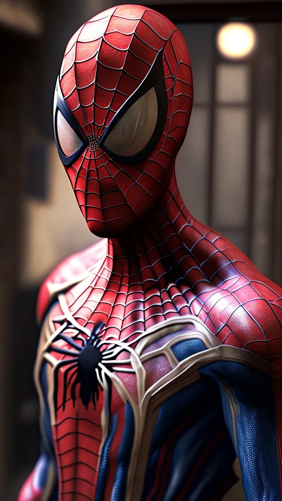 spiderman become UPIN, ultra realistic, 4k, ultra detail, full body, full picture