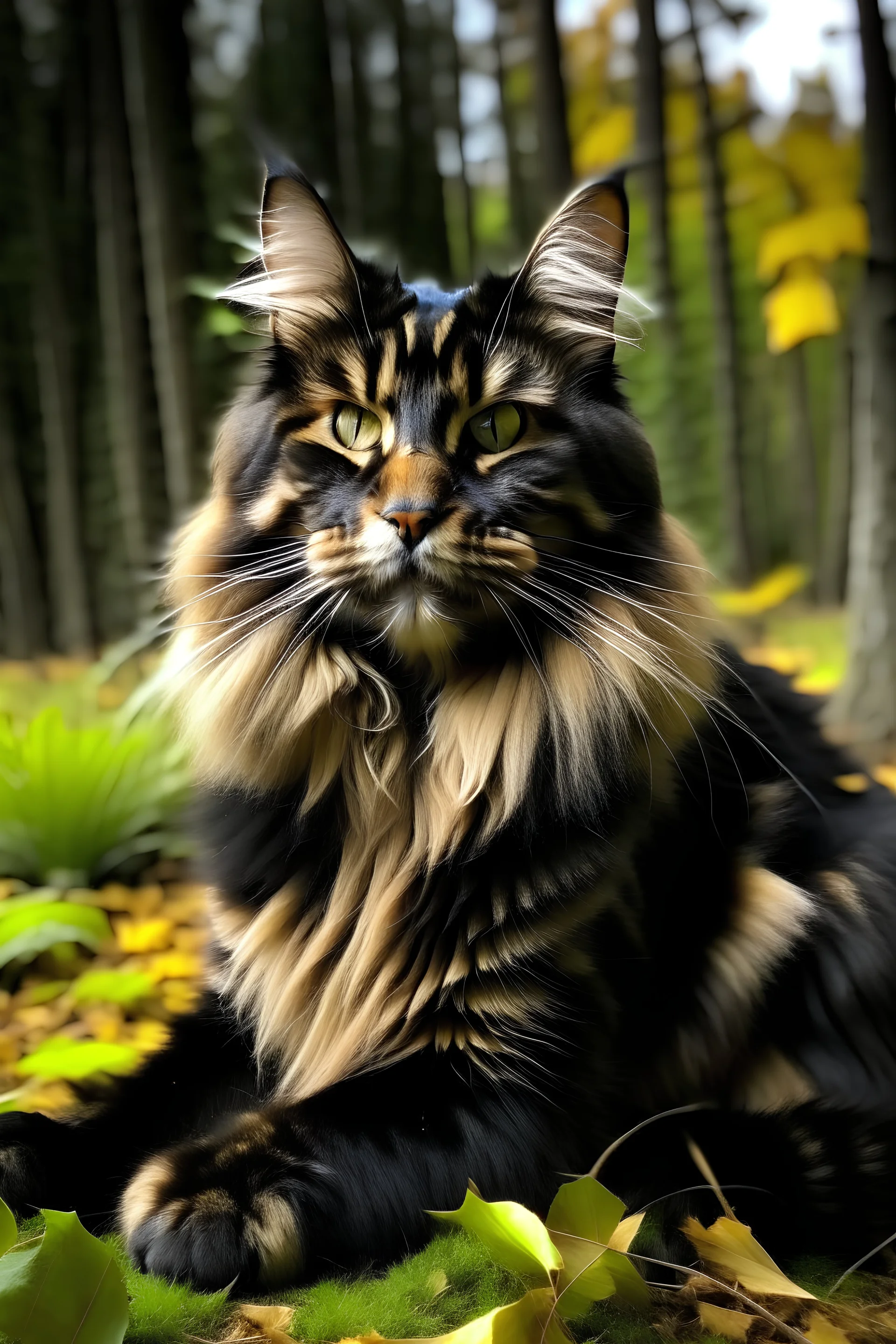 Big maine coon, natural, black