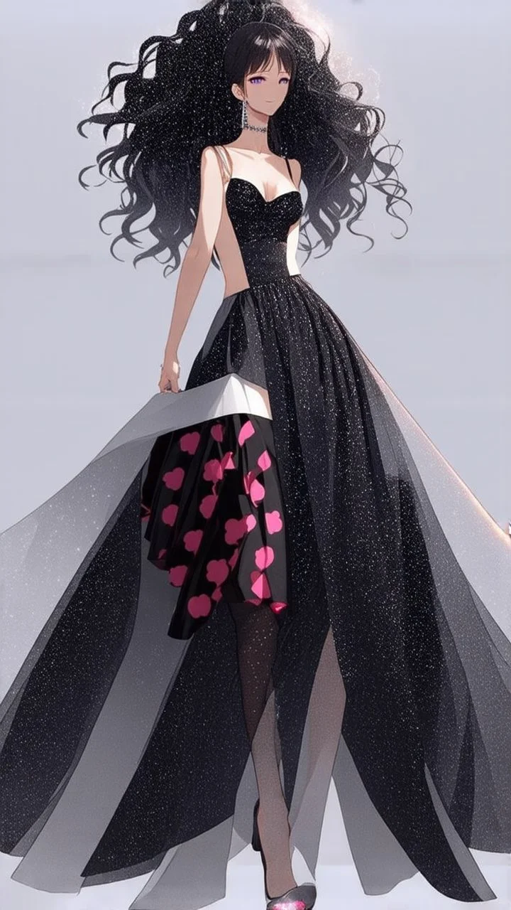 lady in fashion clothing anime sureal
