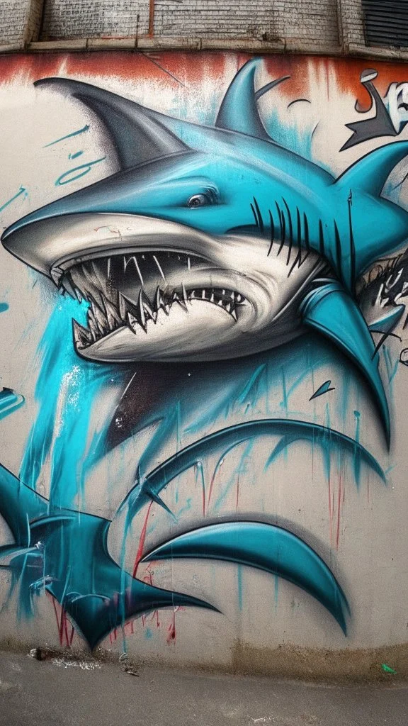 graffiti art - write Shark