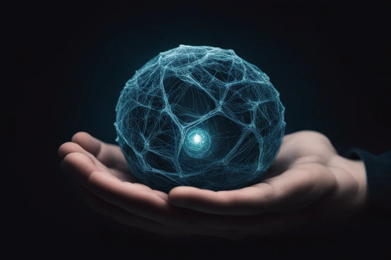 в руках клубок липкой, тёмной паутины, которая мерцала тусклым, зловещим светом.