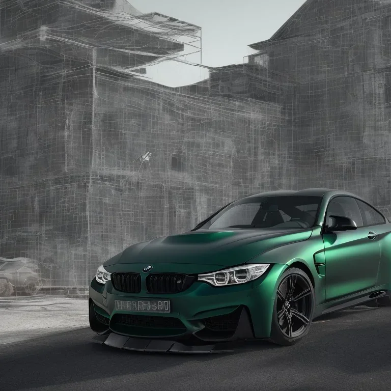 matte dark green BMW M4