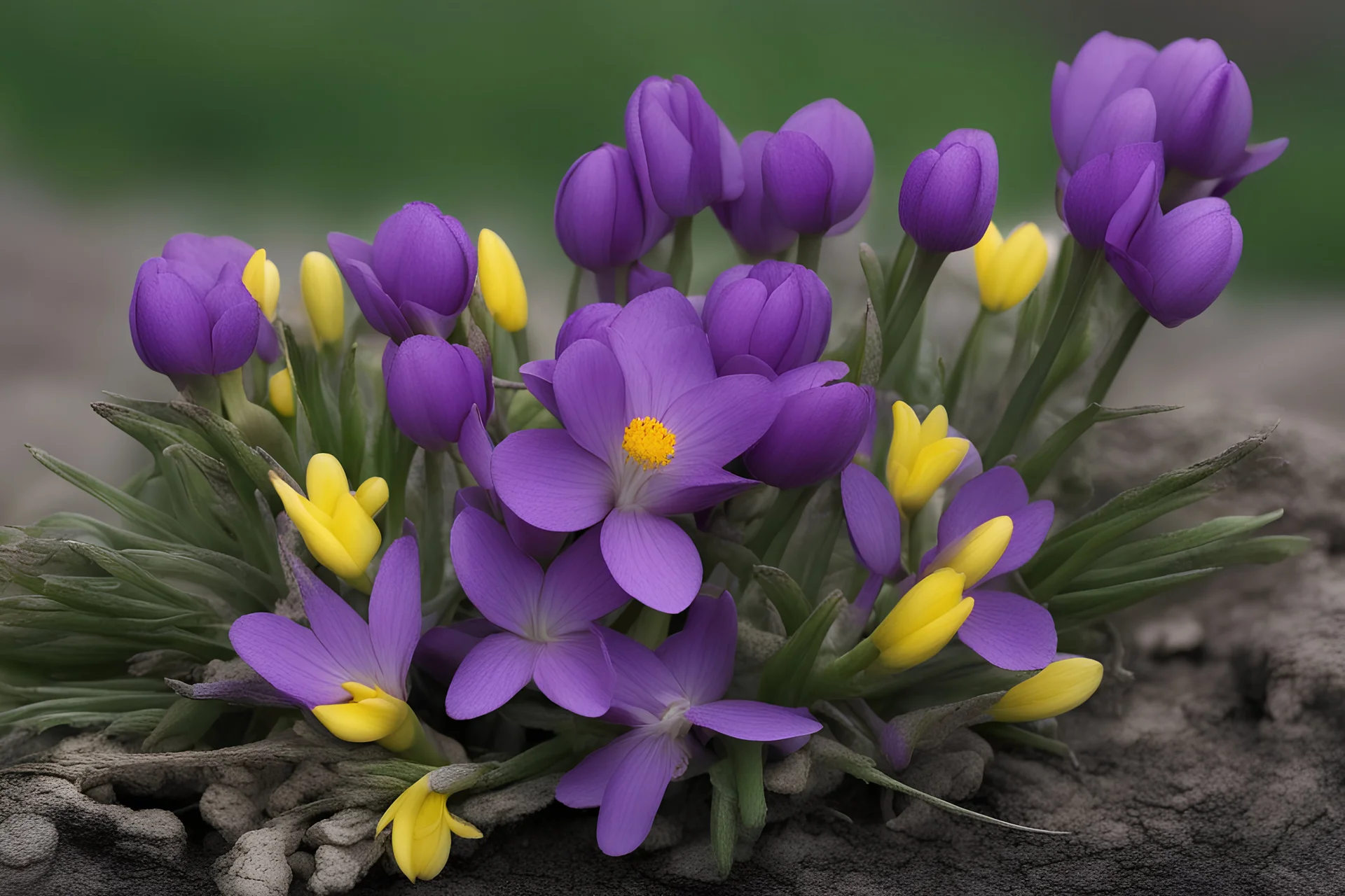 Fleurs de printemps, violettes