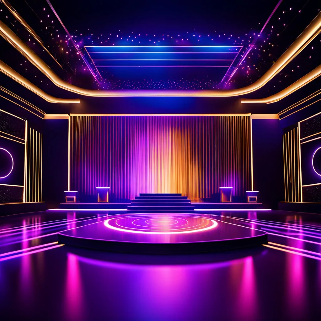 a luxury night club dance stage