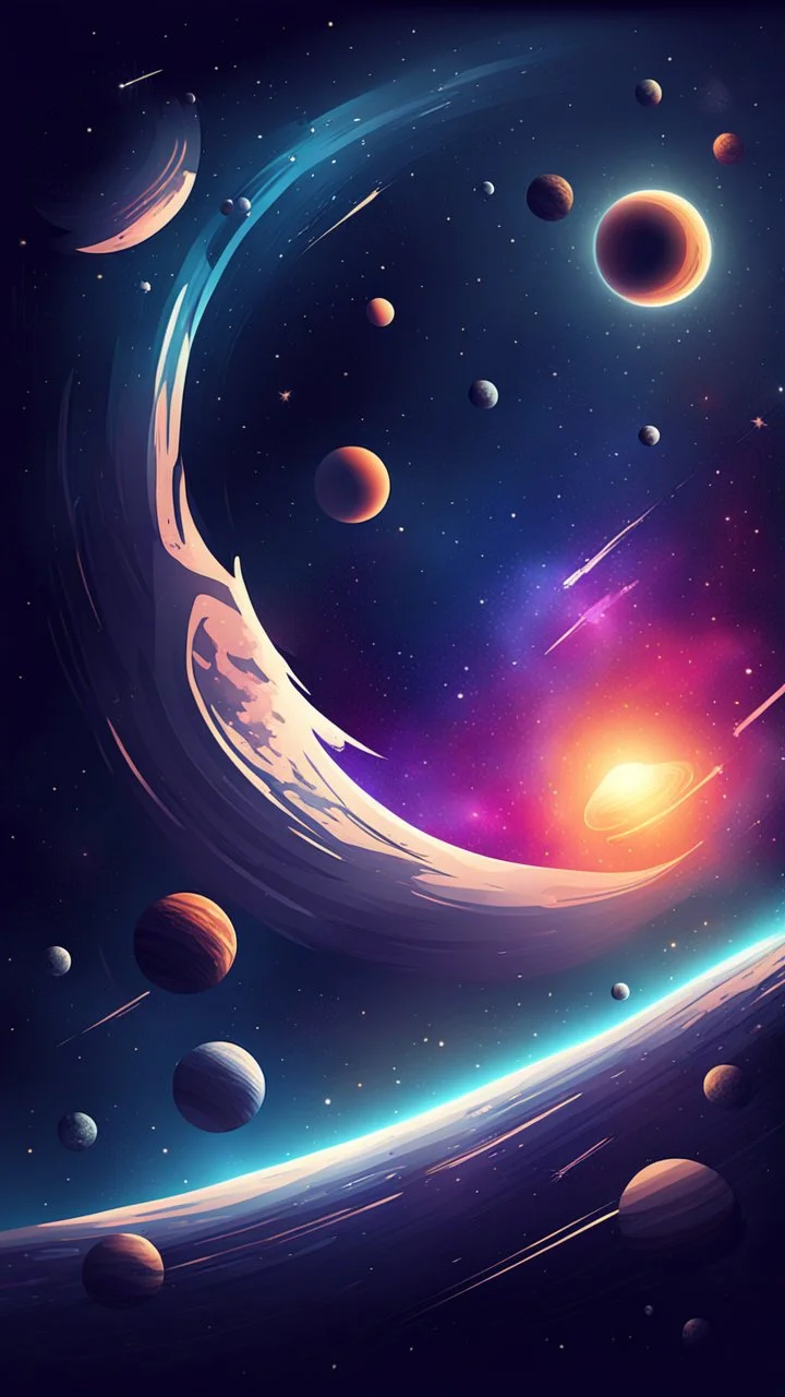 space background stylized. retrow