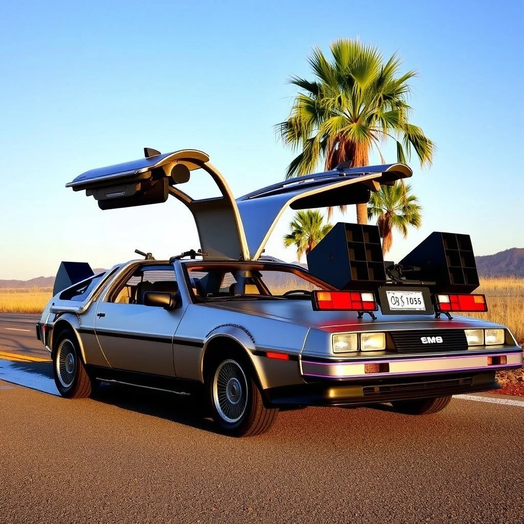 1980s DeLorean ‘Back To The Future’ time machine car