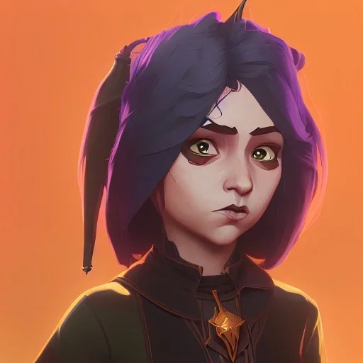 Portrait of an adorable witch kid by Nick Harris