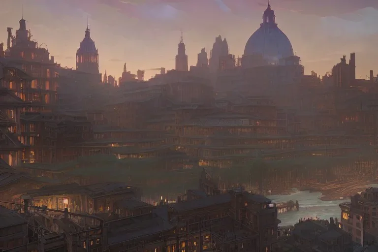 Tevere+river+Bar on garden rooftops +Rome mixed new york +Skyscraper +steampunk+biopunk+alphonse mucha, greg rutkowski,matte painting, cryengine, hyper detailed, felix kelly, fantasy art, seb mckinnon