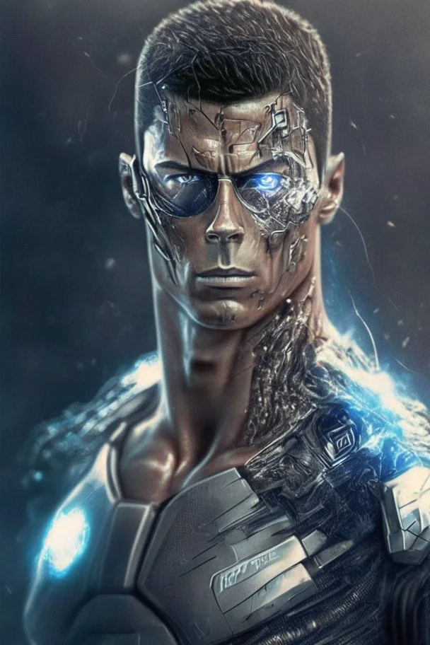 Cristiano Ronaldo as a Teerminator Cyborg